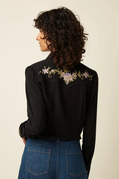 Western Blouse Rosetta Embroidery - SoMuch Fashion