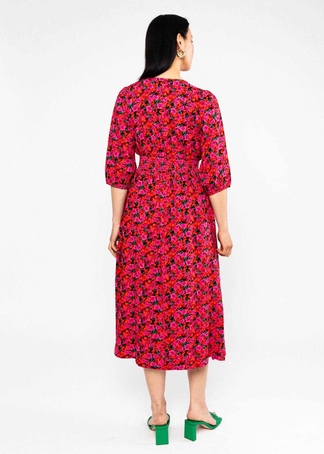 Midi Dress Springtime Melody bed of primroses