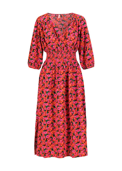 Midi Dress Springtime Melody bed of primroses