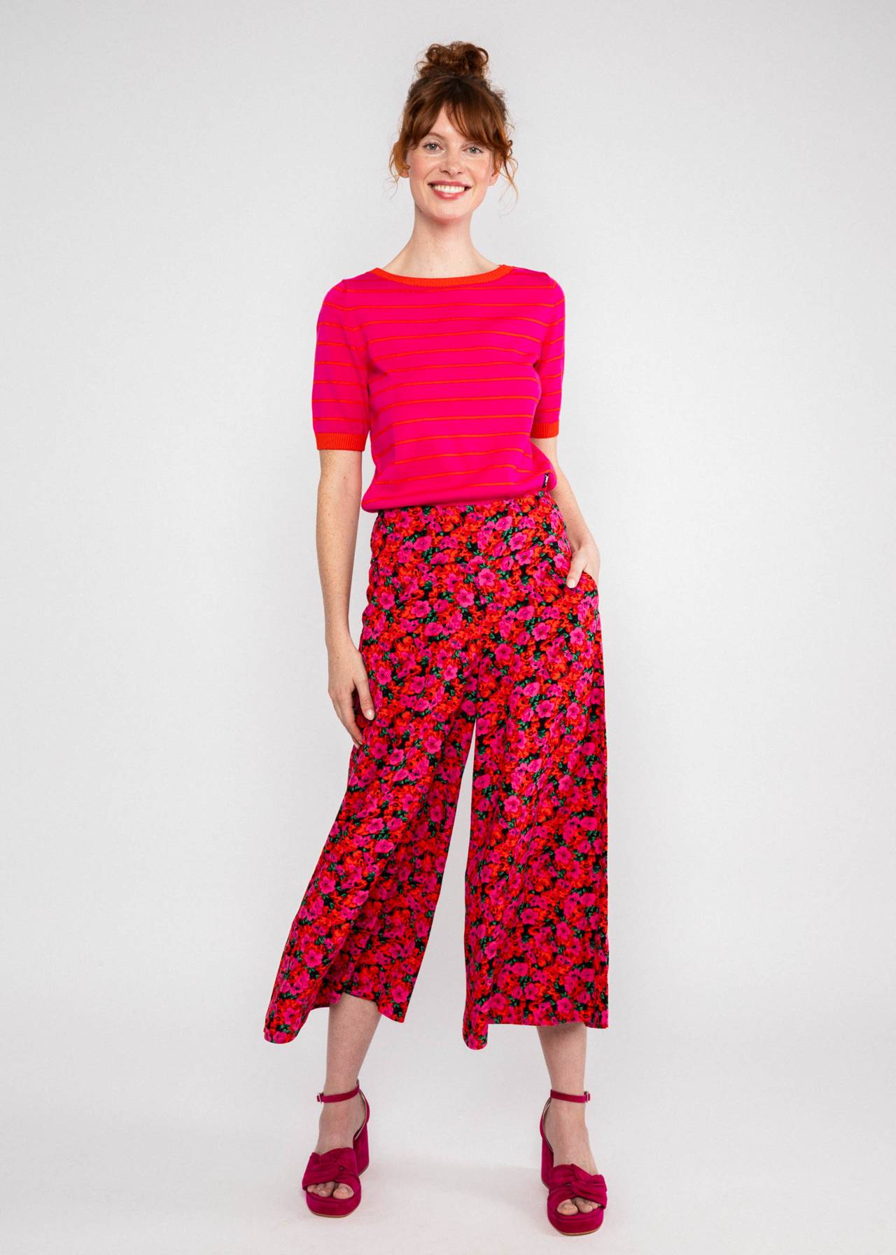 Culottes In Full Bloom bed of primroses