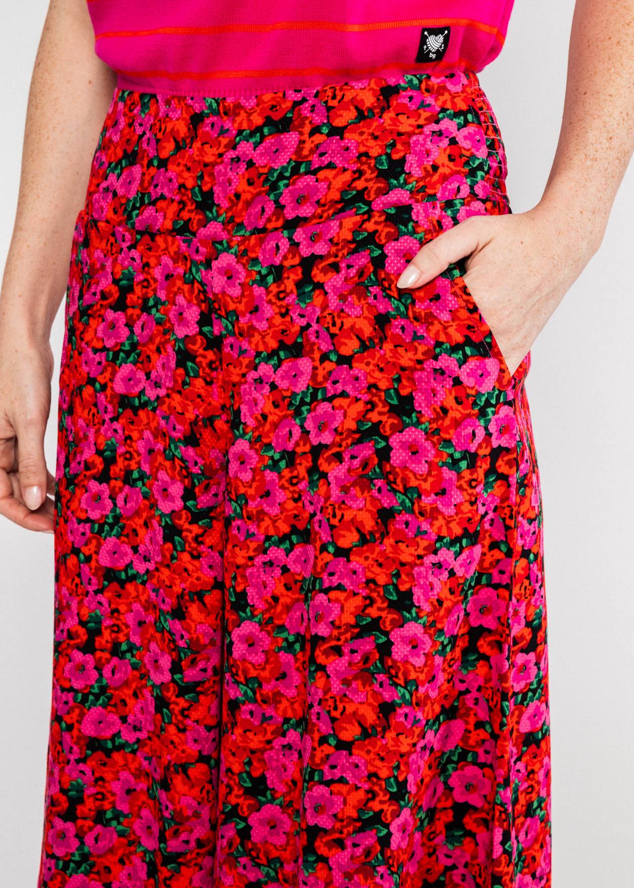 Culottes In Full Bloom bed of primroses