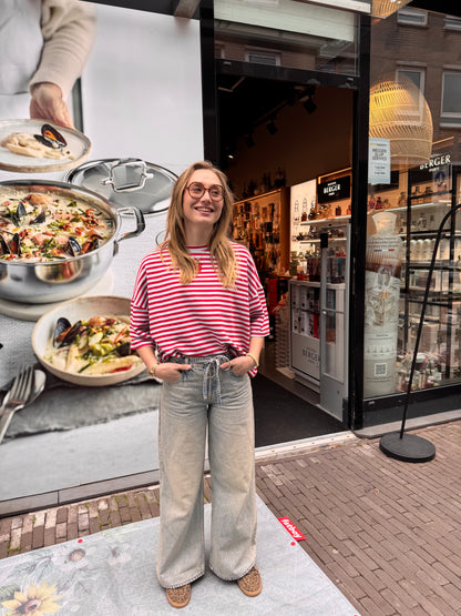Sweatshirt Streep Korte mouw
