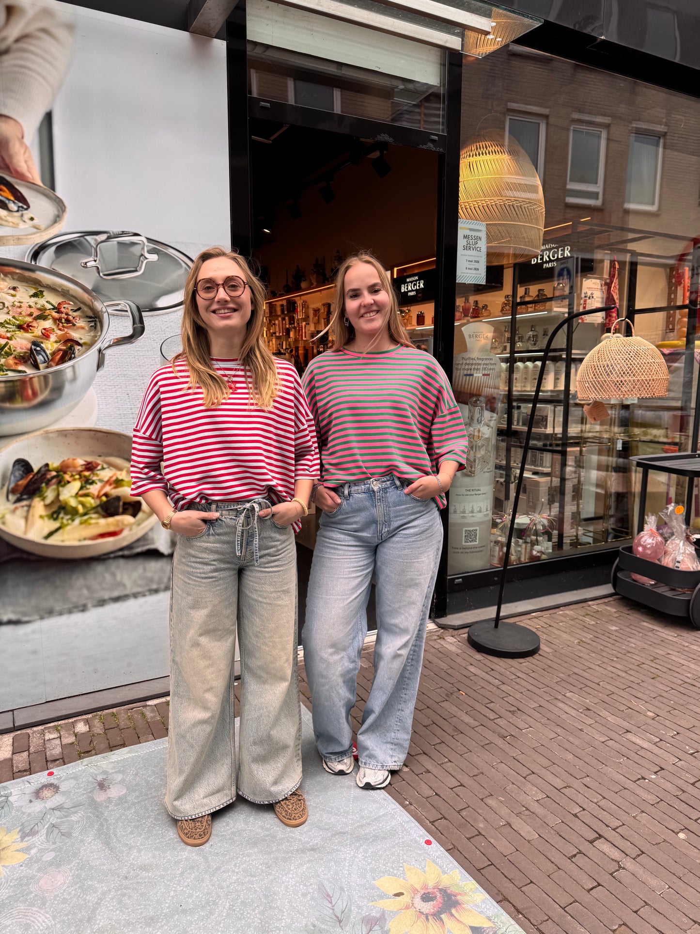 Sweatshirt Streep Korte mouw
