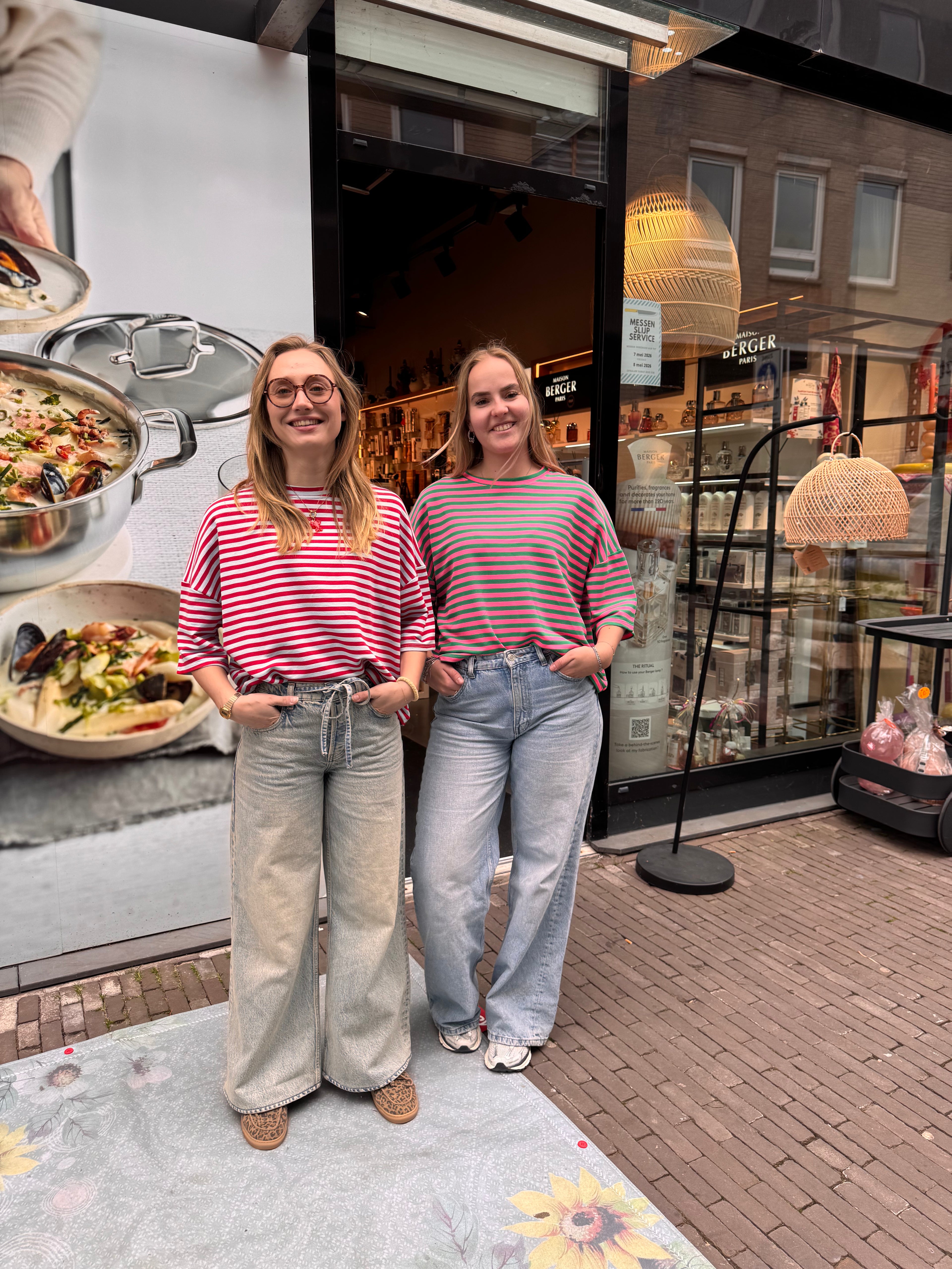 Sweatshirt Streep Korte mouw