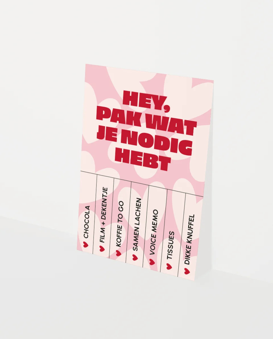 Wenskaart Pak wat je nodig hebt