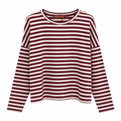 Streep Sweater Bordeaux