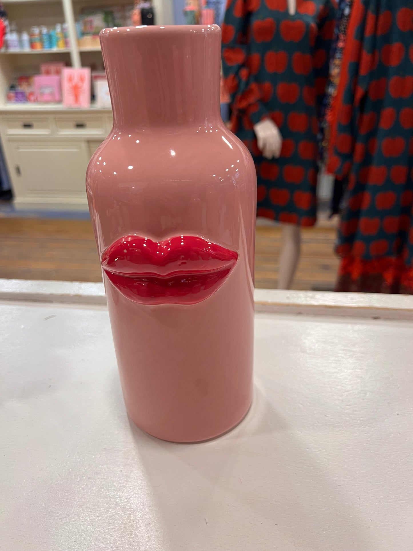 Vaas Lippen Roze 15 cm