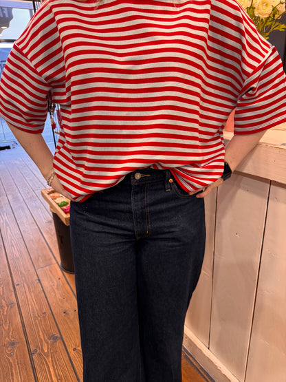 Sweatshirt Streep Korte mouw