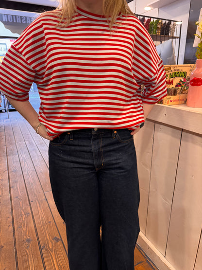 Sweatshirt Streep Korte mouw