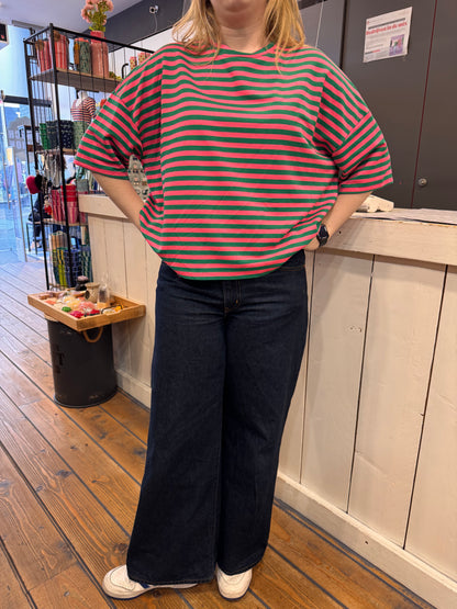 Sweatshirt Streep Korte mouw
