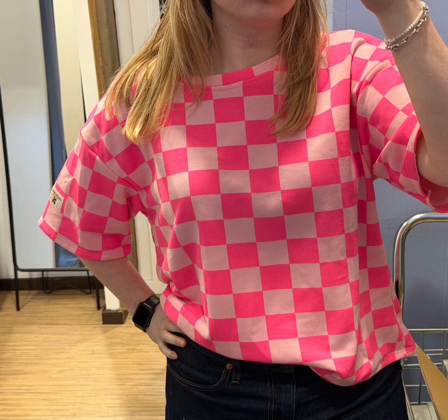 Sweatshirt Ruit korte mouw