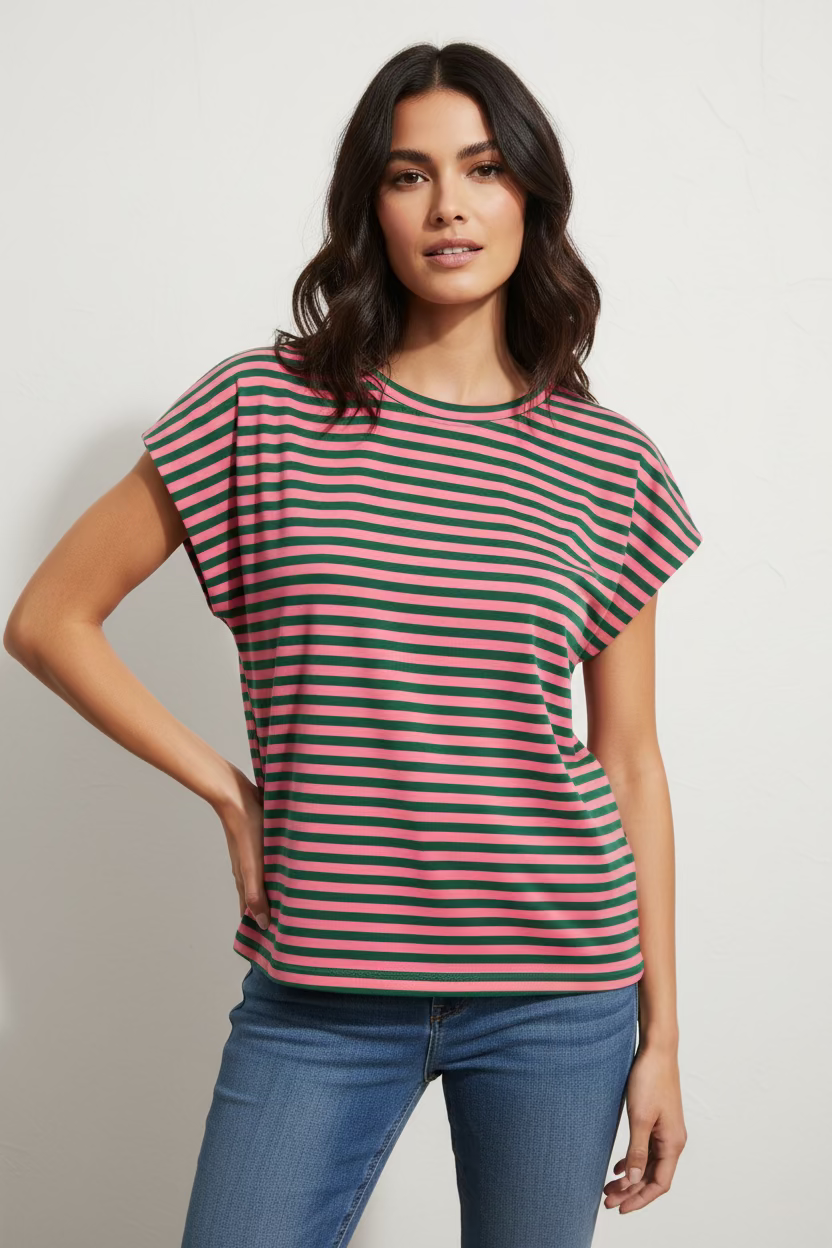 Streep shirt Mouwloos