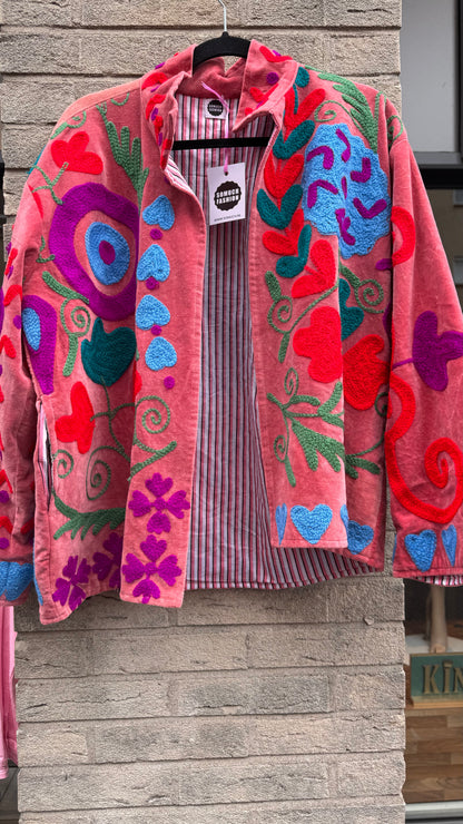 Velvet Suzani Jacket Roze