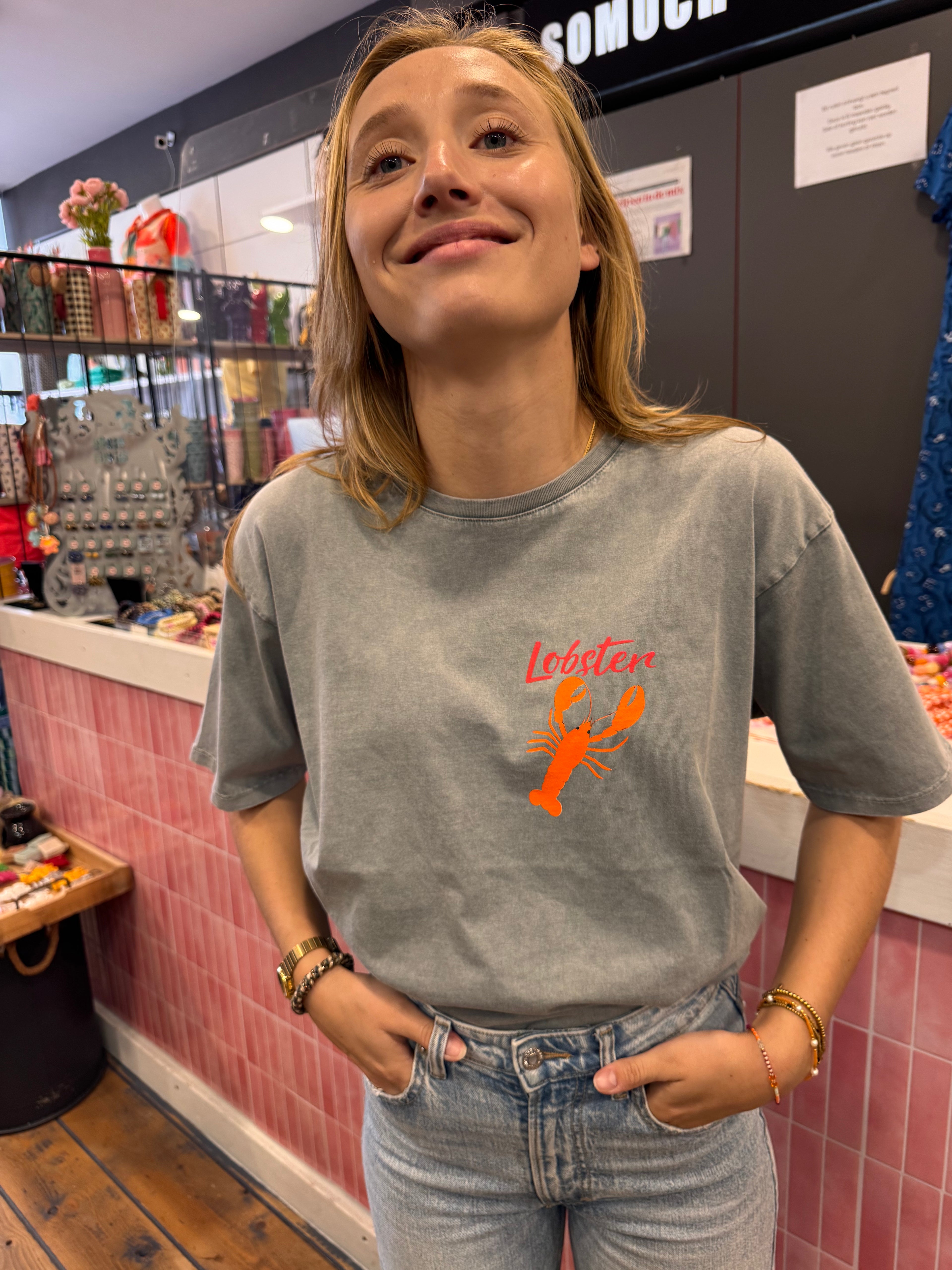 T shirt met Lobster print