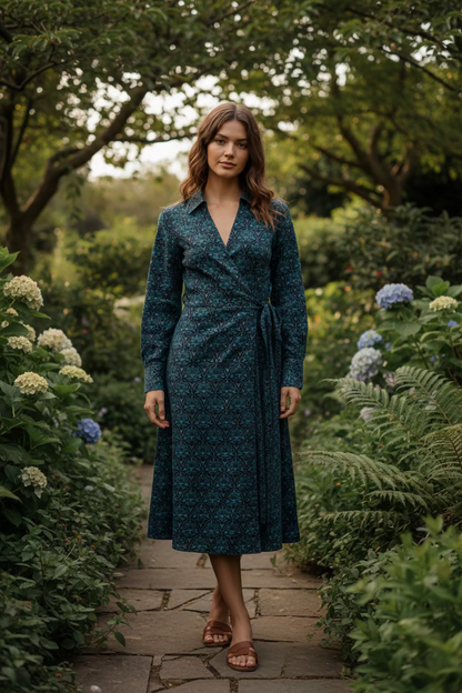 Elegante wikkel jurk