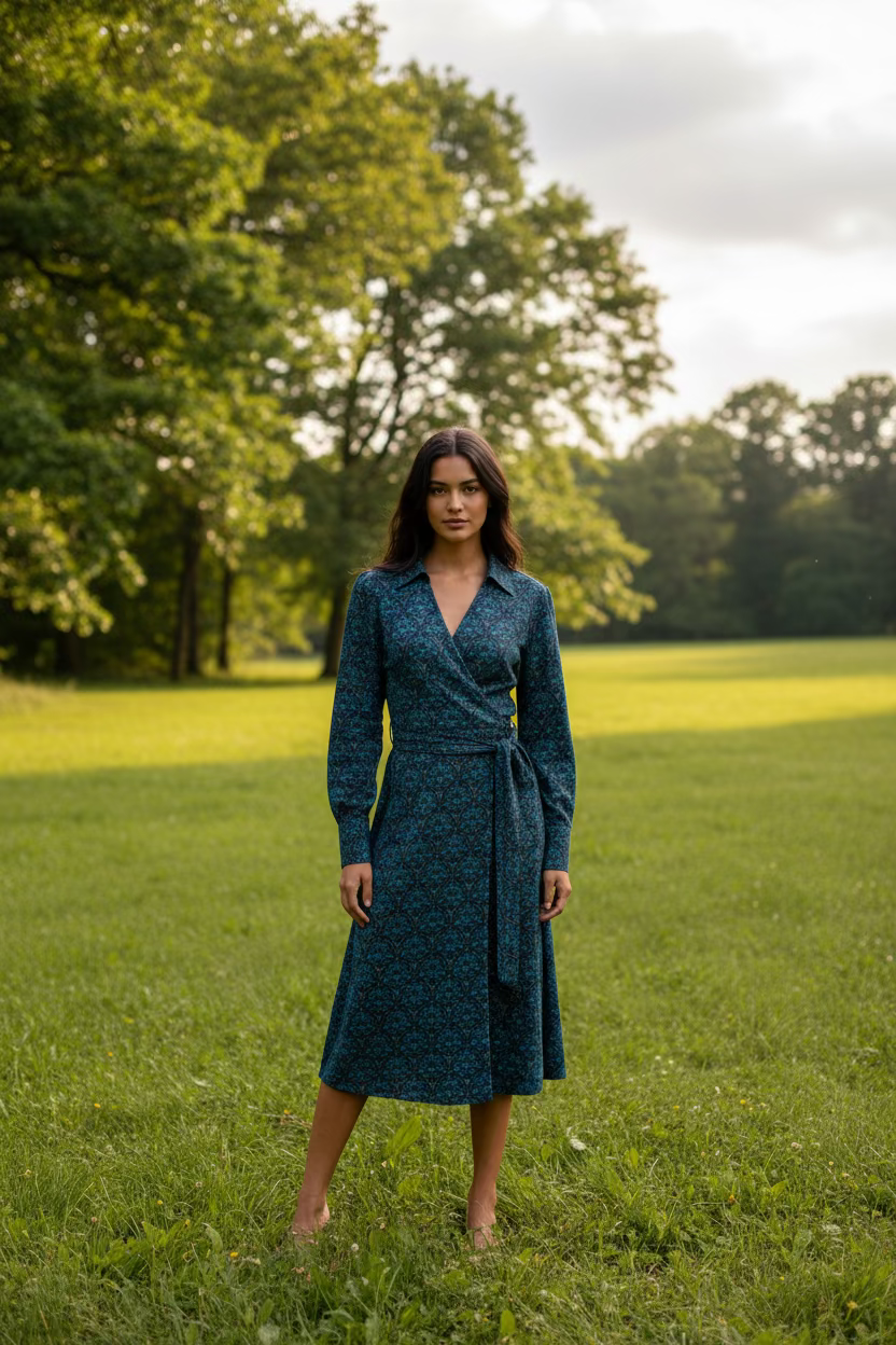 Elegante wikkel jurk