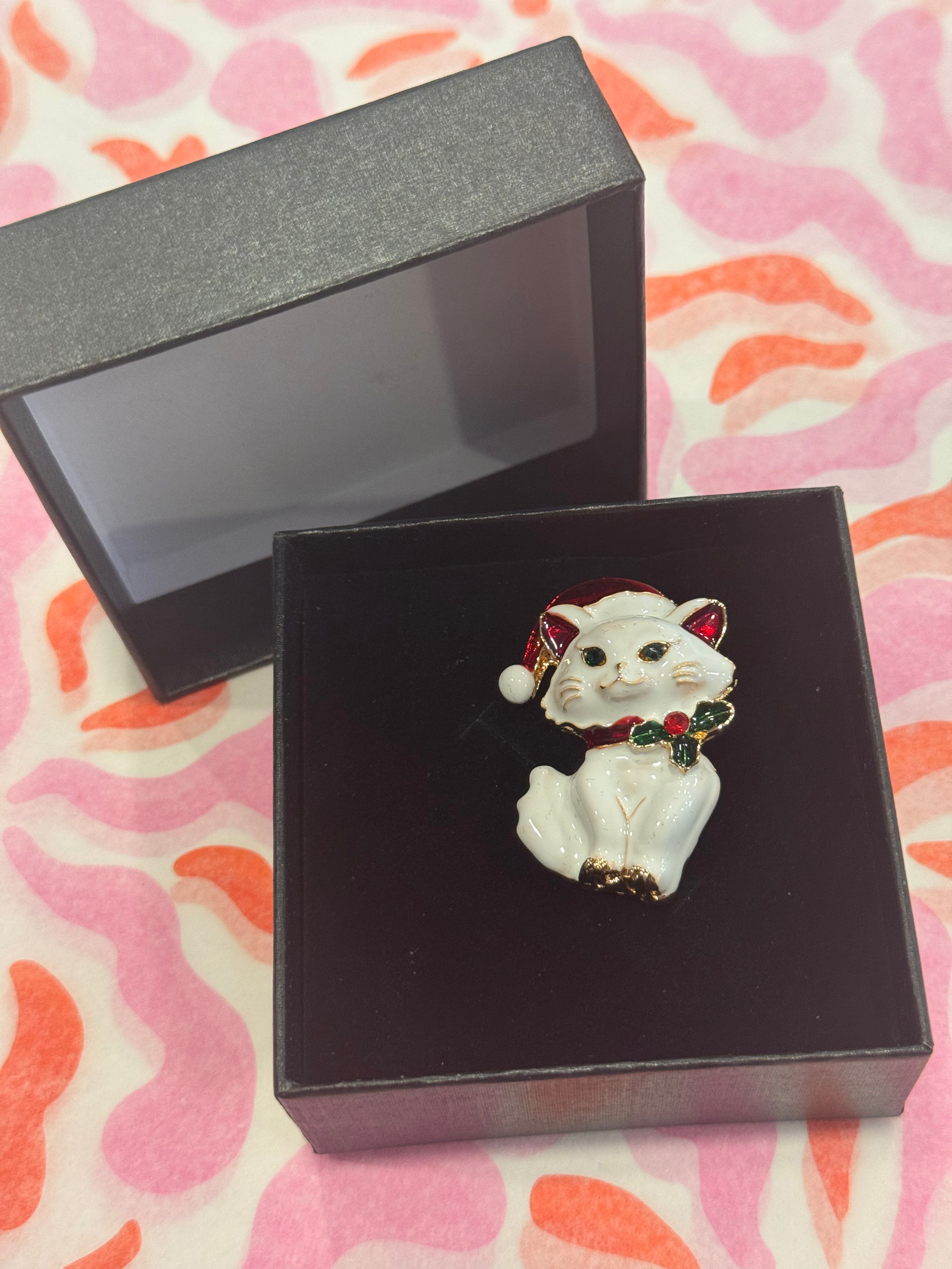 SANTA KITTY Broche