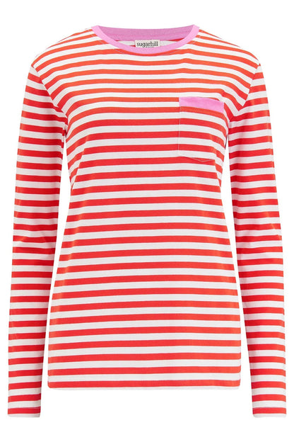 Jersey Top Red/Offwhite