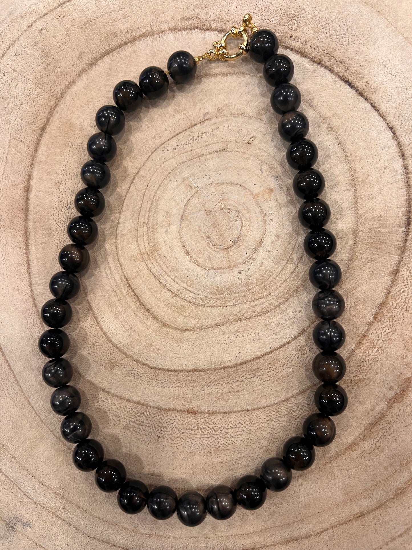 Kralen ketting met boeislot 12 mm