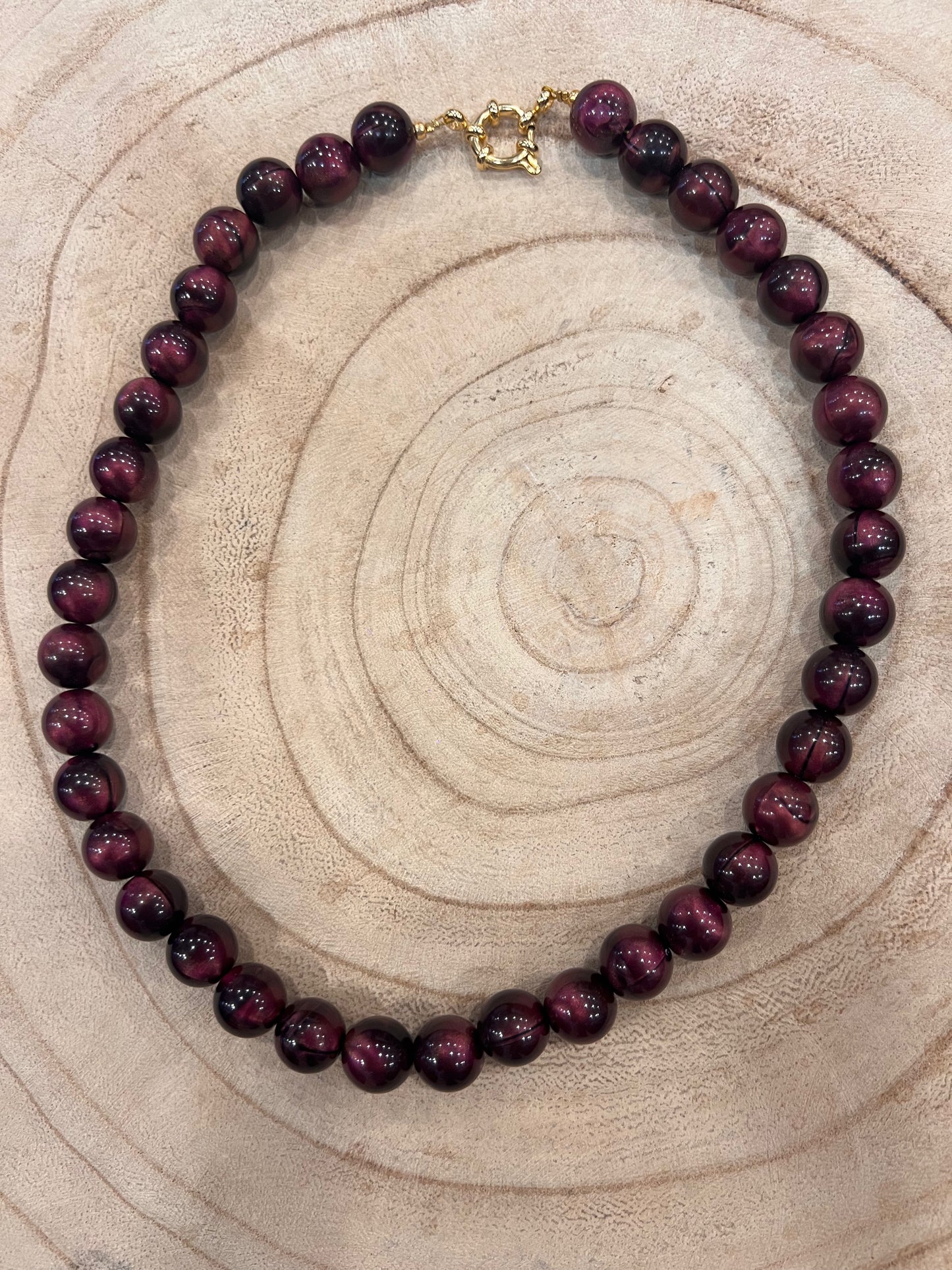 Kralen ketting met boeislot 12 mm