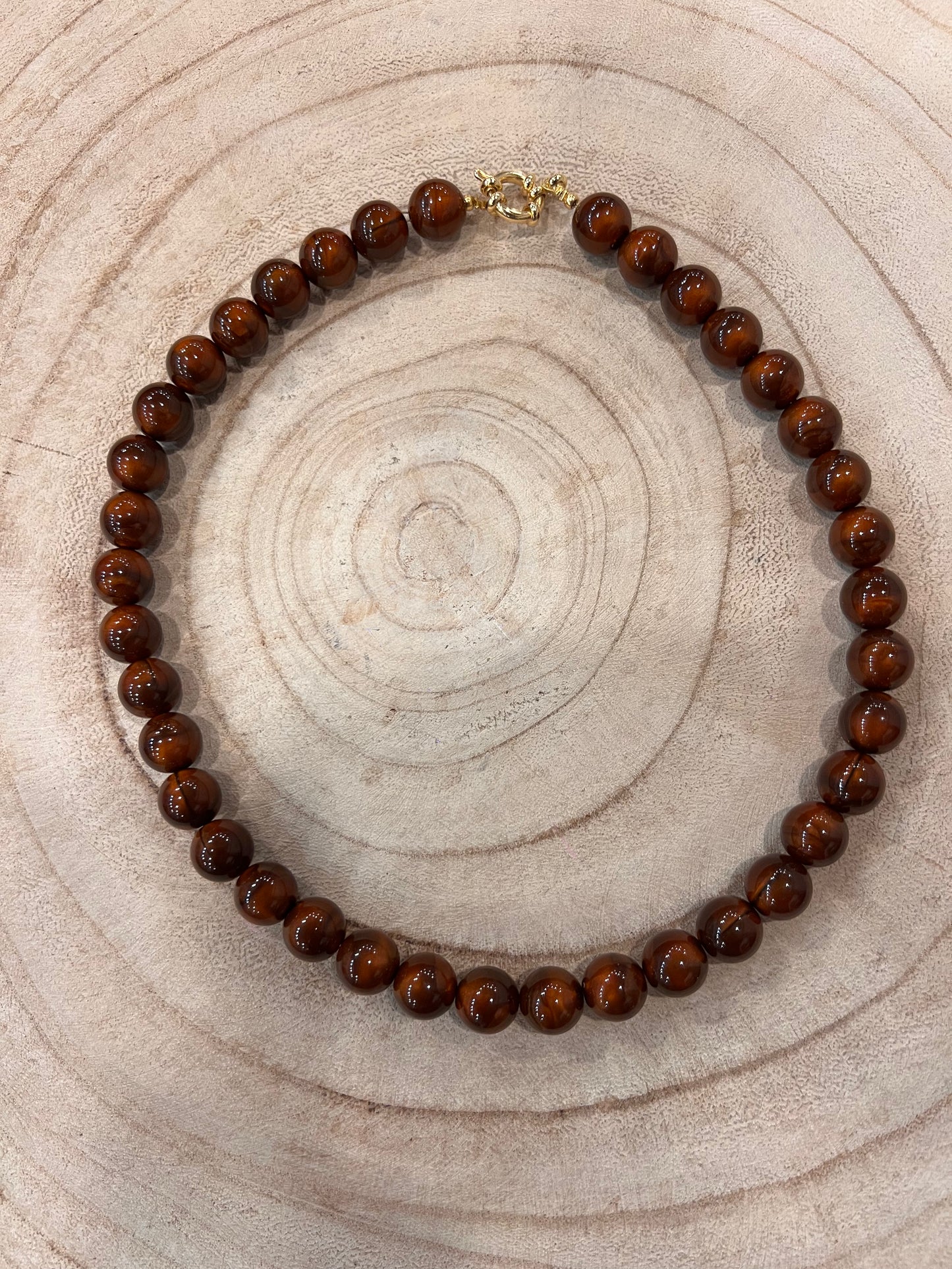 Kralen Ketting 12 mm met boeislot