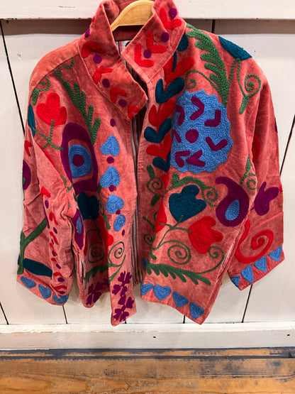 Velvet Suzani Jacket Roze