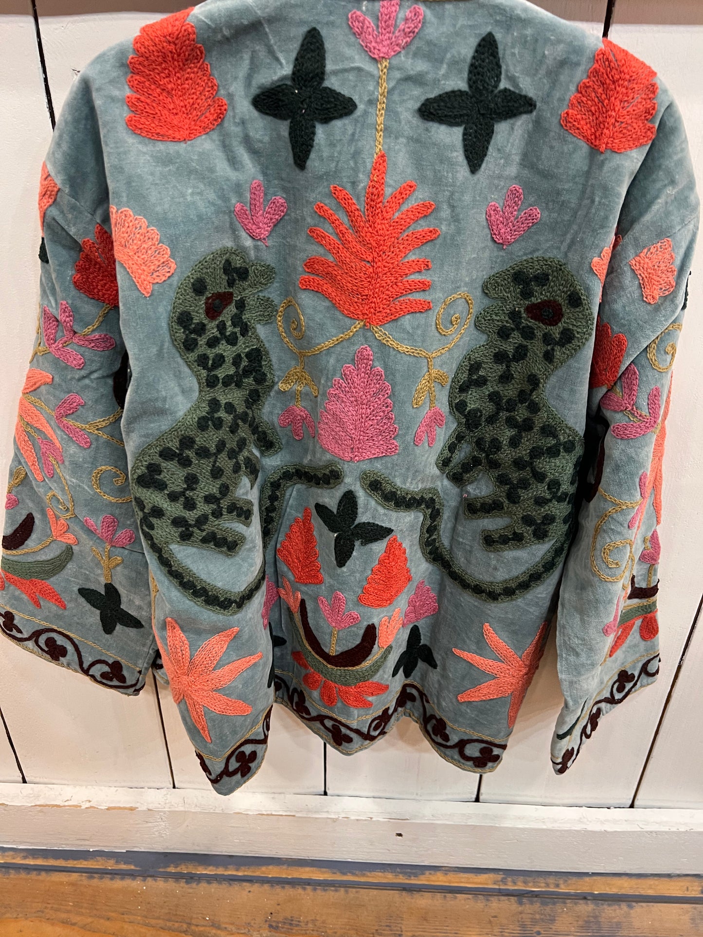 Velvet Suzani Jacket Grijs/Blauw