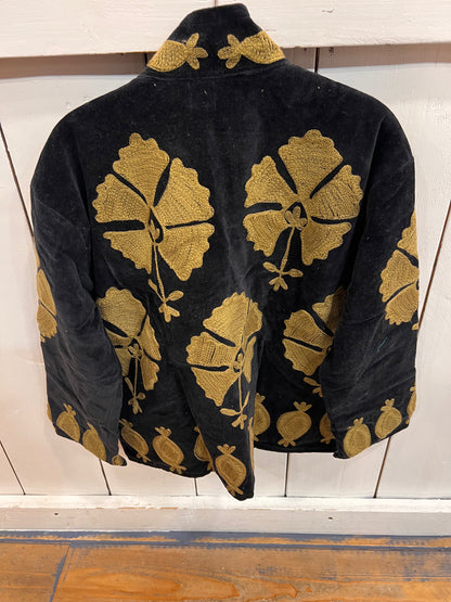 Velvet Suzani Jacket Zwart
