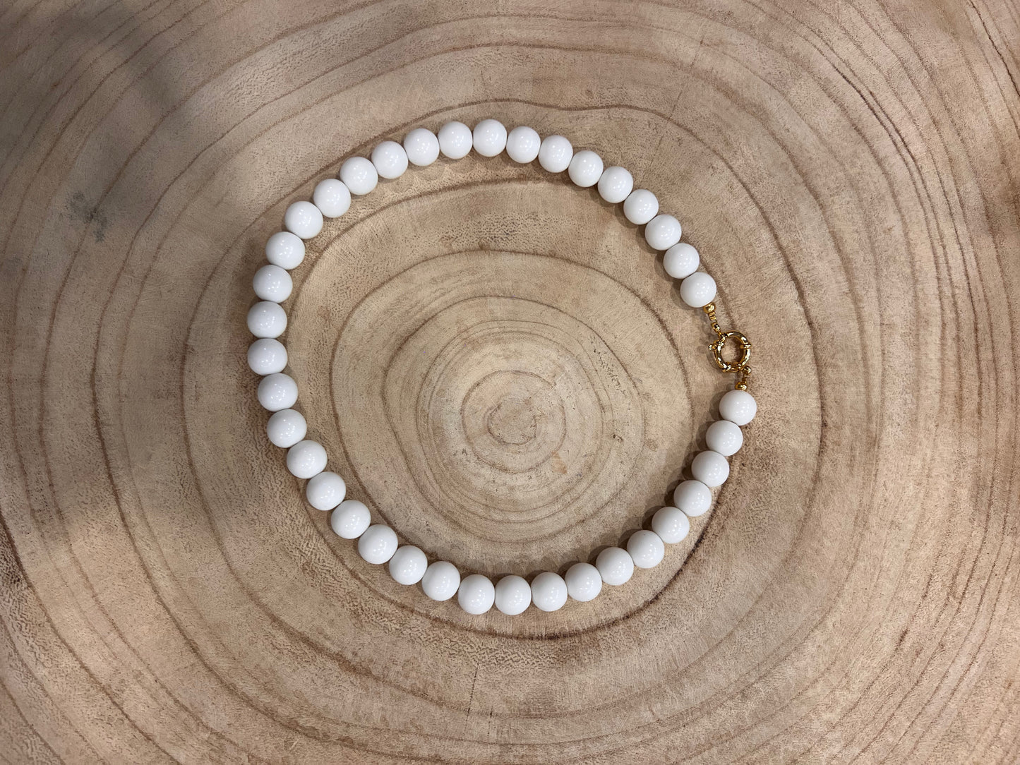 Kralen ketting 12mm  met boeislot