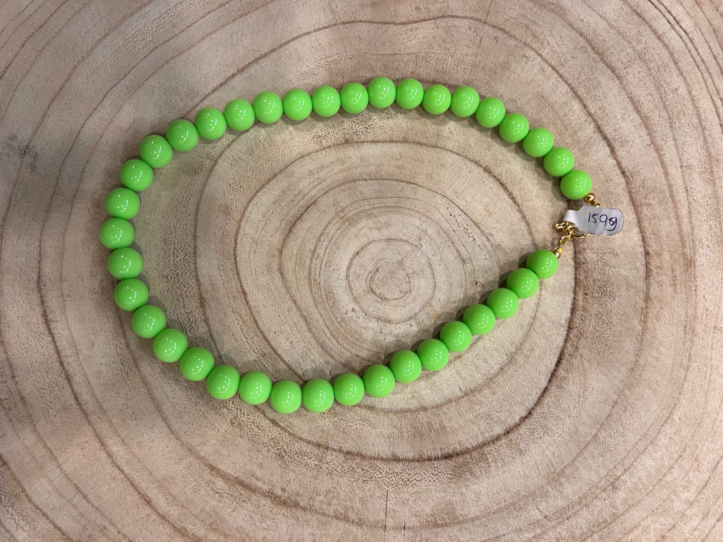 Kralen ketting 12mm  met boeislot