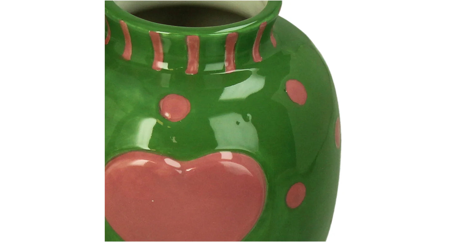 Vase Heart Dolomite Green