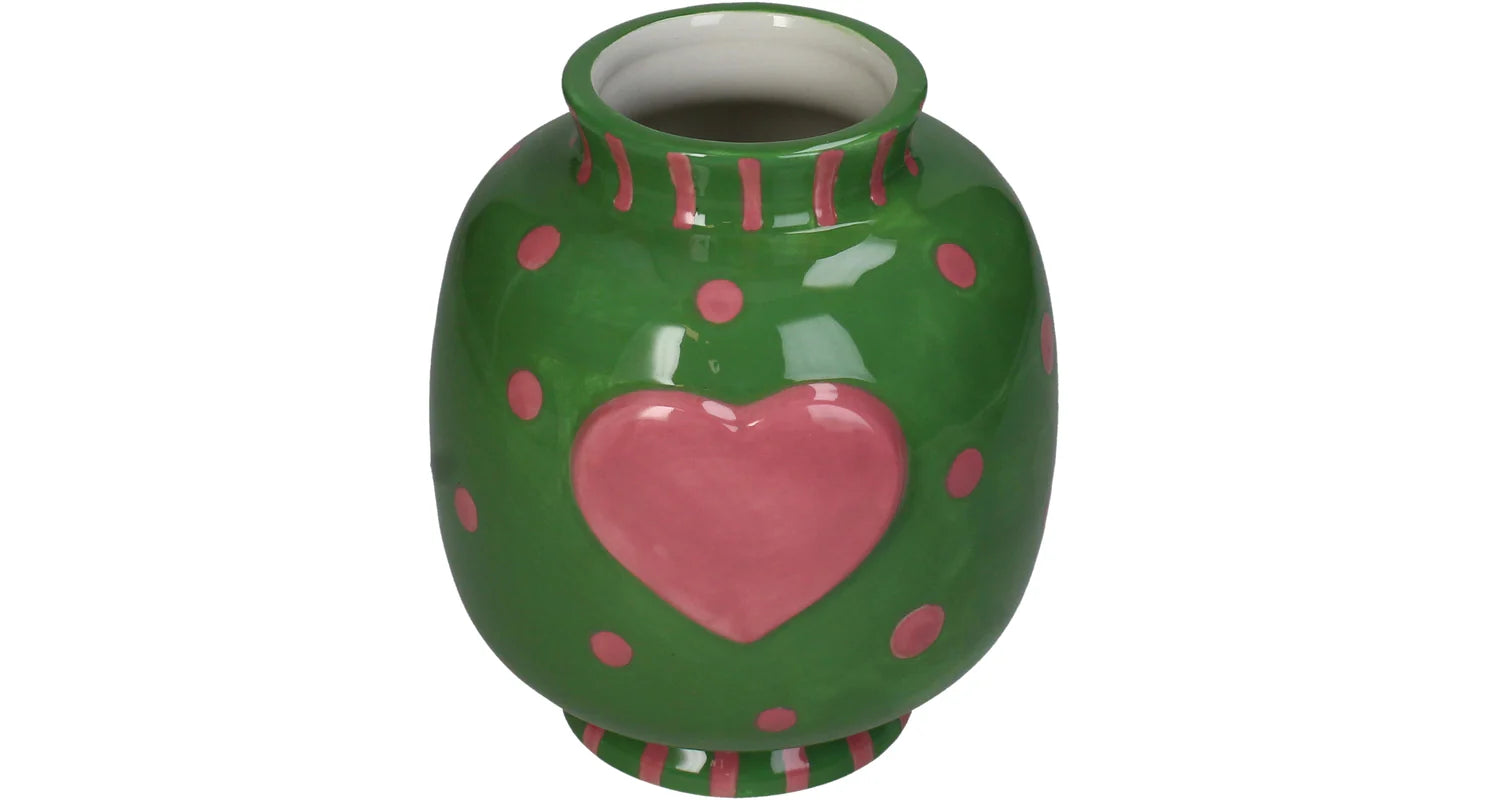 Vase Heart Dolomite Green