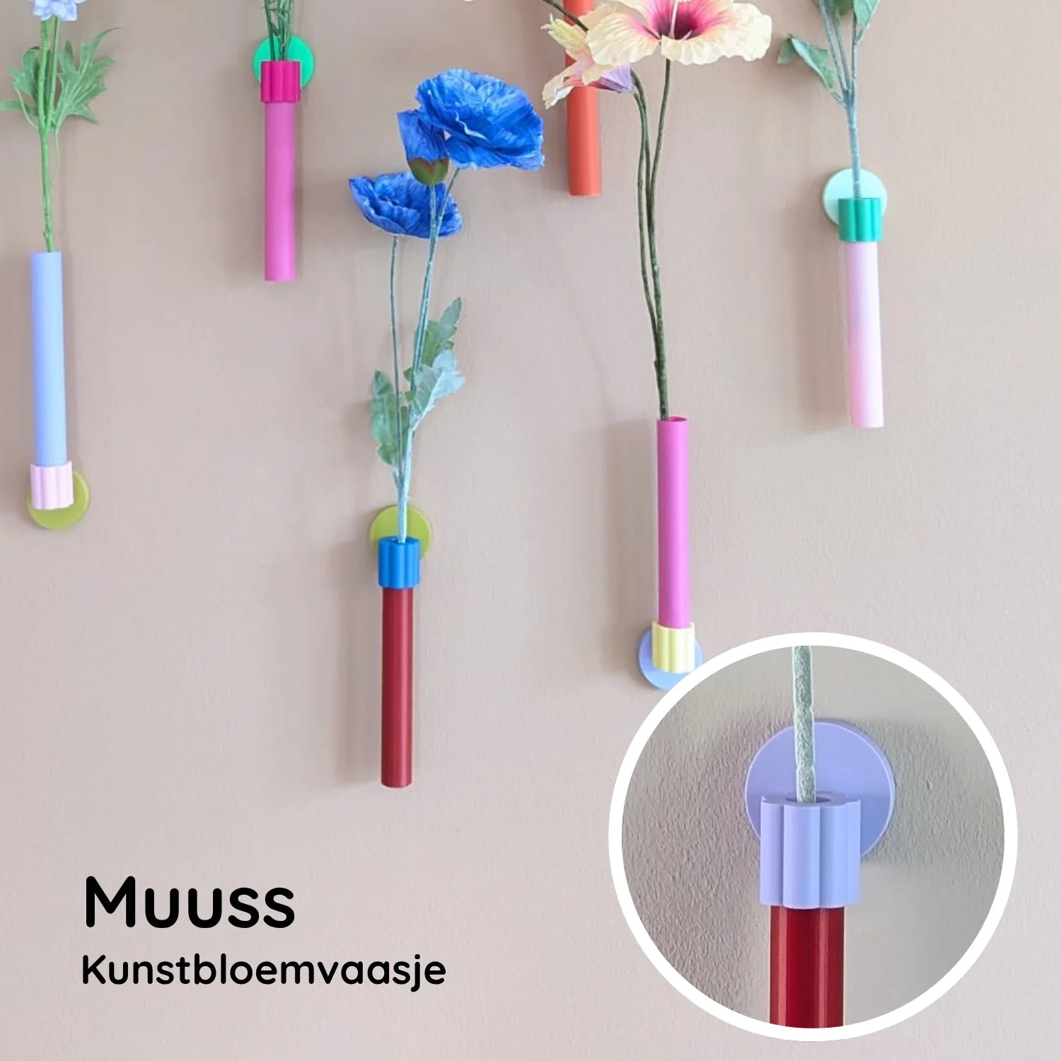Kunstbloemen vaasje 