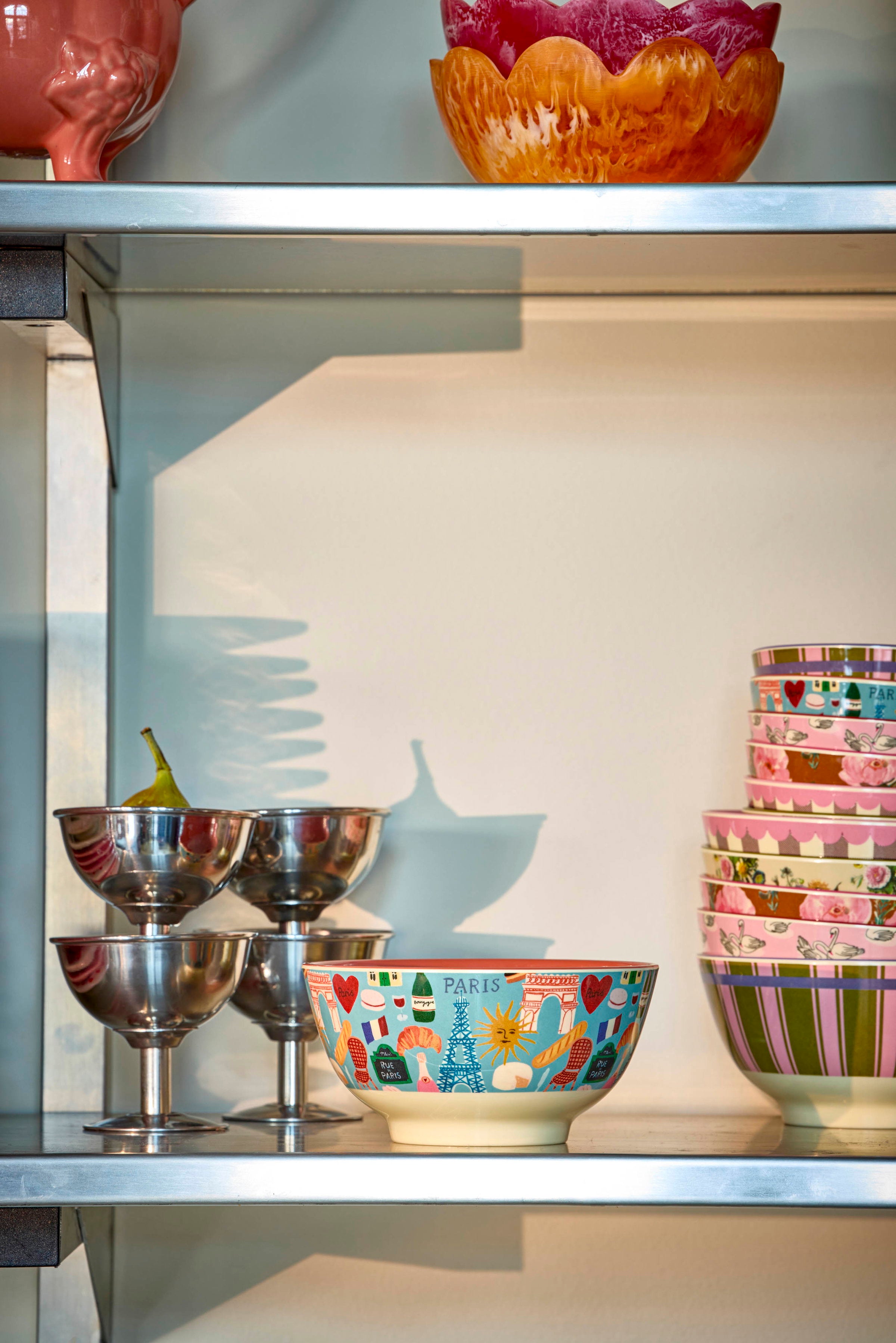 Melamine Bowl with Paris Mon Amour Print