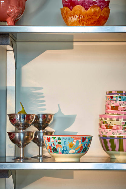 Melamine Bowl with Paris Mon Amour Print