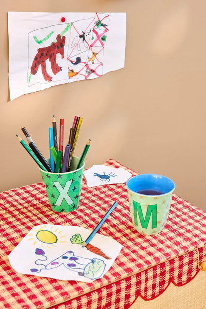 Alfabet Cups Blue Stars