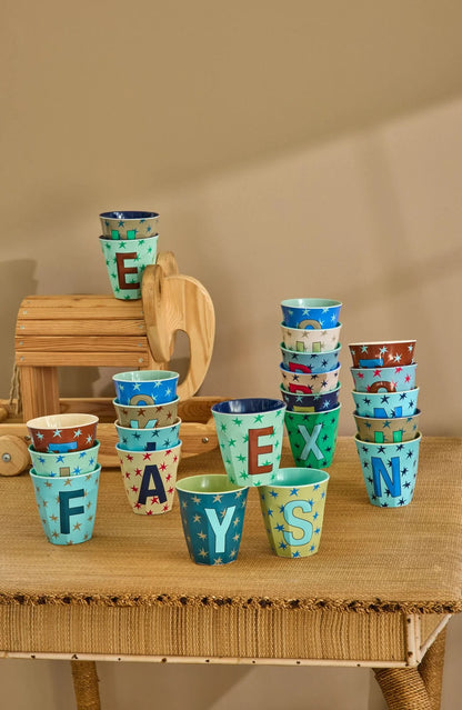 Alfabet Cups Blue Stars