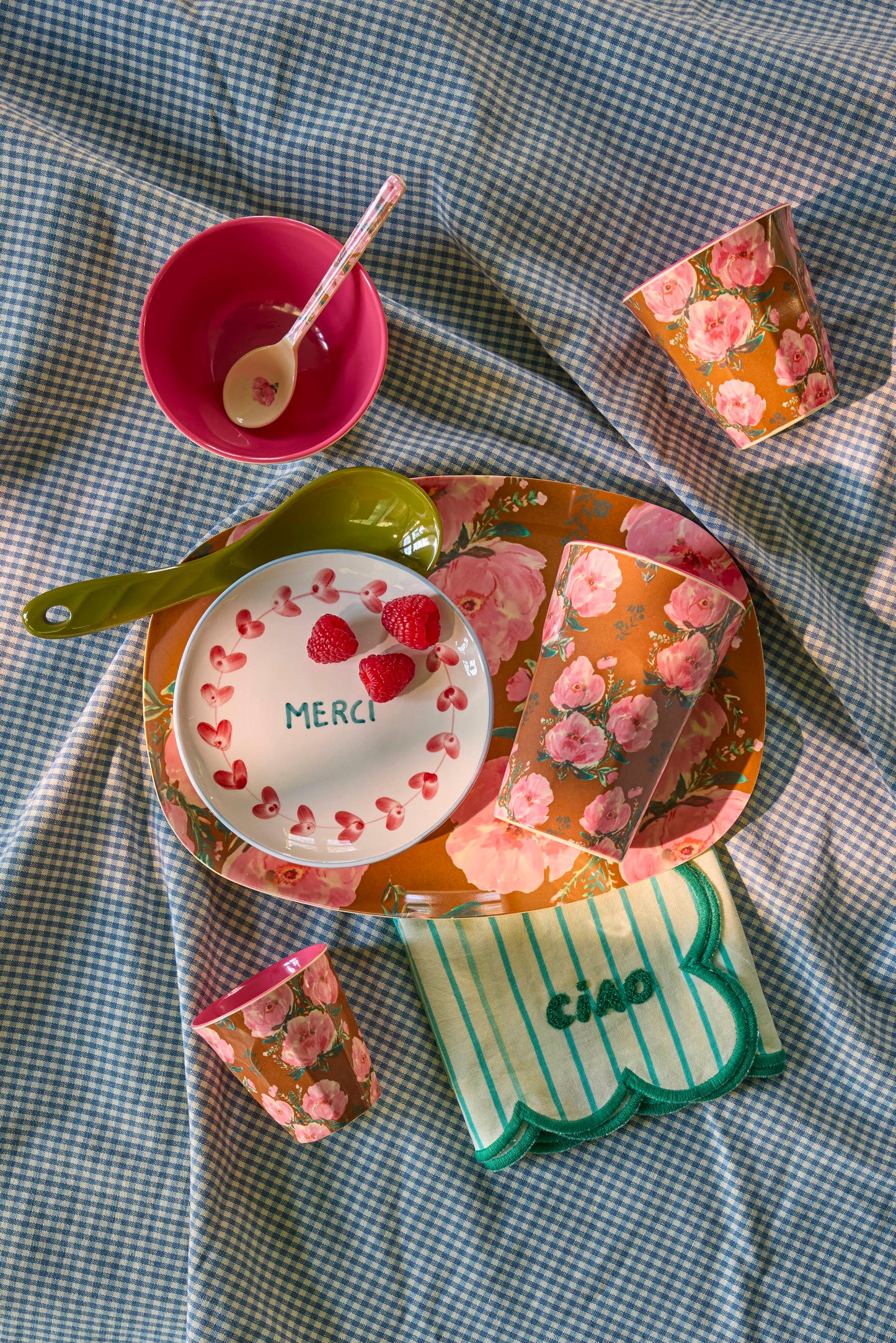 Melamine Cup with Floral Fiesta Rose Print