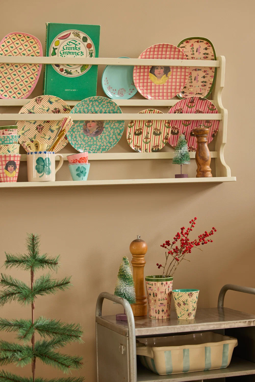 Melamine Cup with Holiday Print