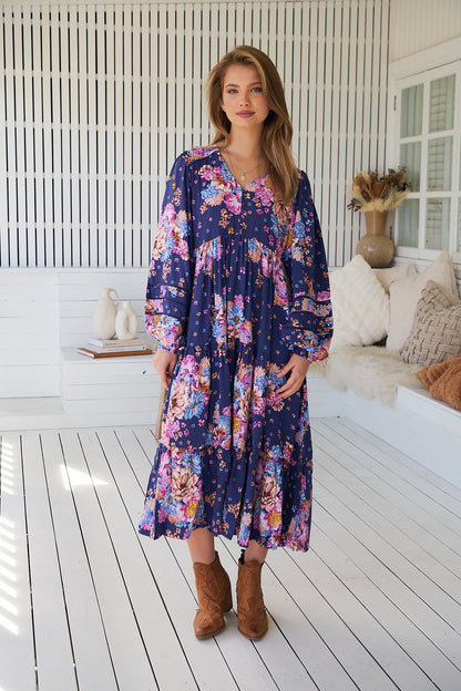WILD WHIM PRINT EVE MIDI DRESS
