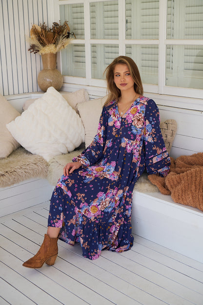 WILD WHIM PRINT EVE MIDI DRESS