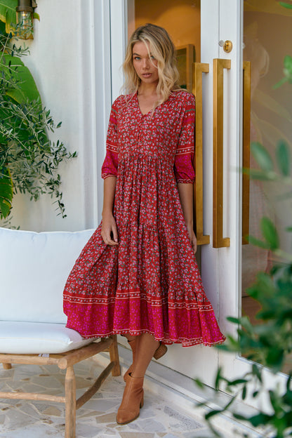 Hibiscus Print Eve Dress