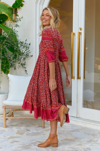 Hibiscus Print Eve Dress