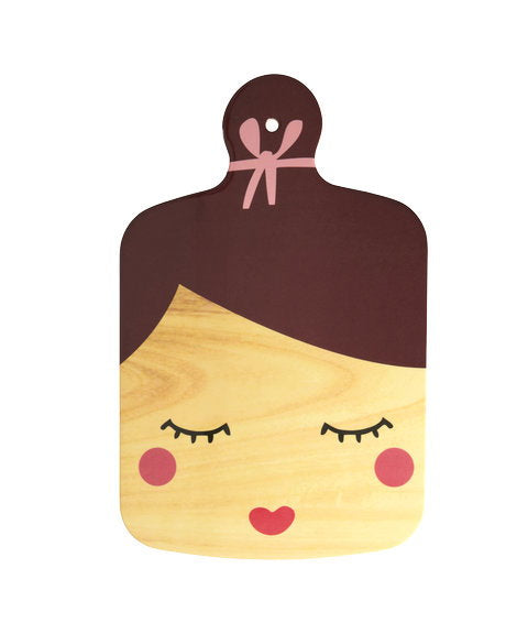 Melamine Serving Board in Lady Shape - Brown