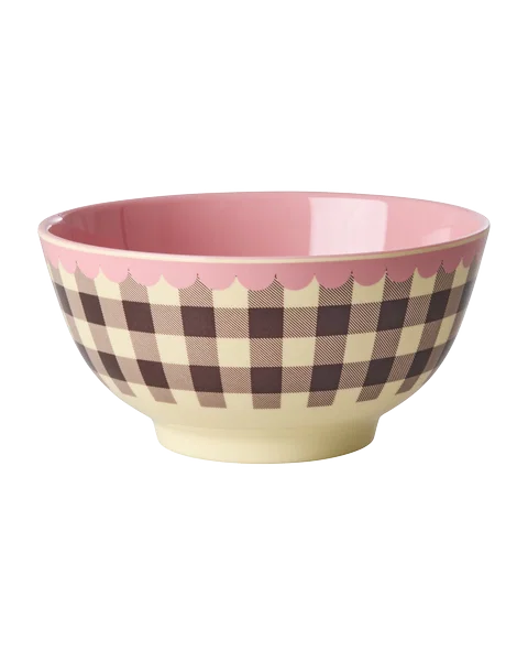 Melamine Bowl with Check Me Out Print