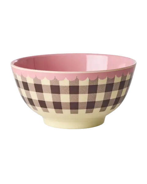Melamine Bowl with Check Me Out Print