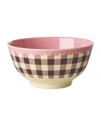 Melamine Bowl with Check Me Out Print