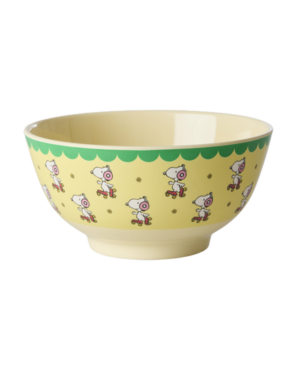 Melamine Bowl with Yellow Snoppy Print