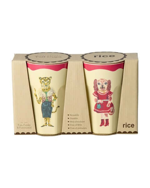 Melamine Tall Cup in Gift Box with Nathalie Lété Print - Tal - Red Kiss