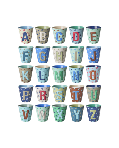 Alfabet Cups Blue Stars